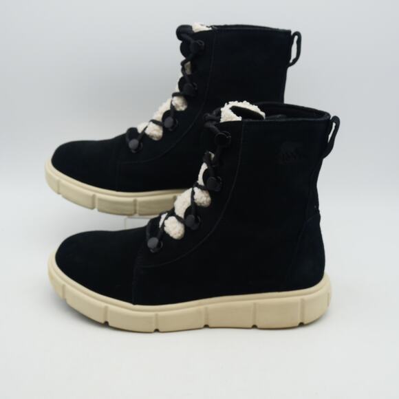 NEW Sorel Explorer III Joan Women's 9.5 Insulated WP Boots Black Chalk OPEN BOX - Picture 5 of 10